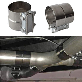 Shineyoo clamp in garage on exhaust showcasing durable finish benefit