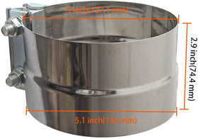 Shineyoo close-up of clamp band texture highlighting corrosion-resistant 304 stainless quality