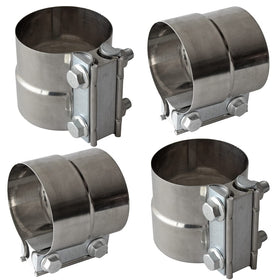 Shineyoo front view of 2.5 inch clamp pack showing durable stainless construction and corrosion resistance