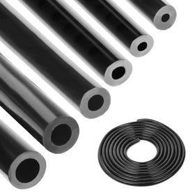 Shineyoo front view of six coiled hoses showing all included sizes and lengths