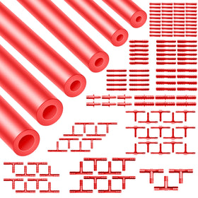 Shineyoo front packaging showing full red vacuum hose kit and connectors for easy identification
