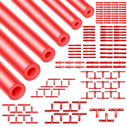 Shineyoo front packaging showing full red vacuum hose kit and connectors for easy identification