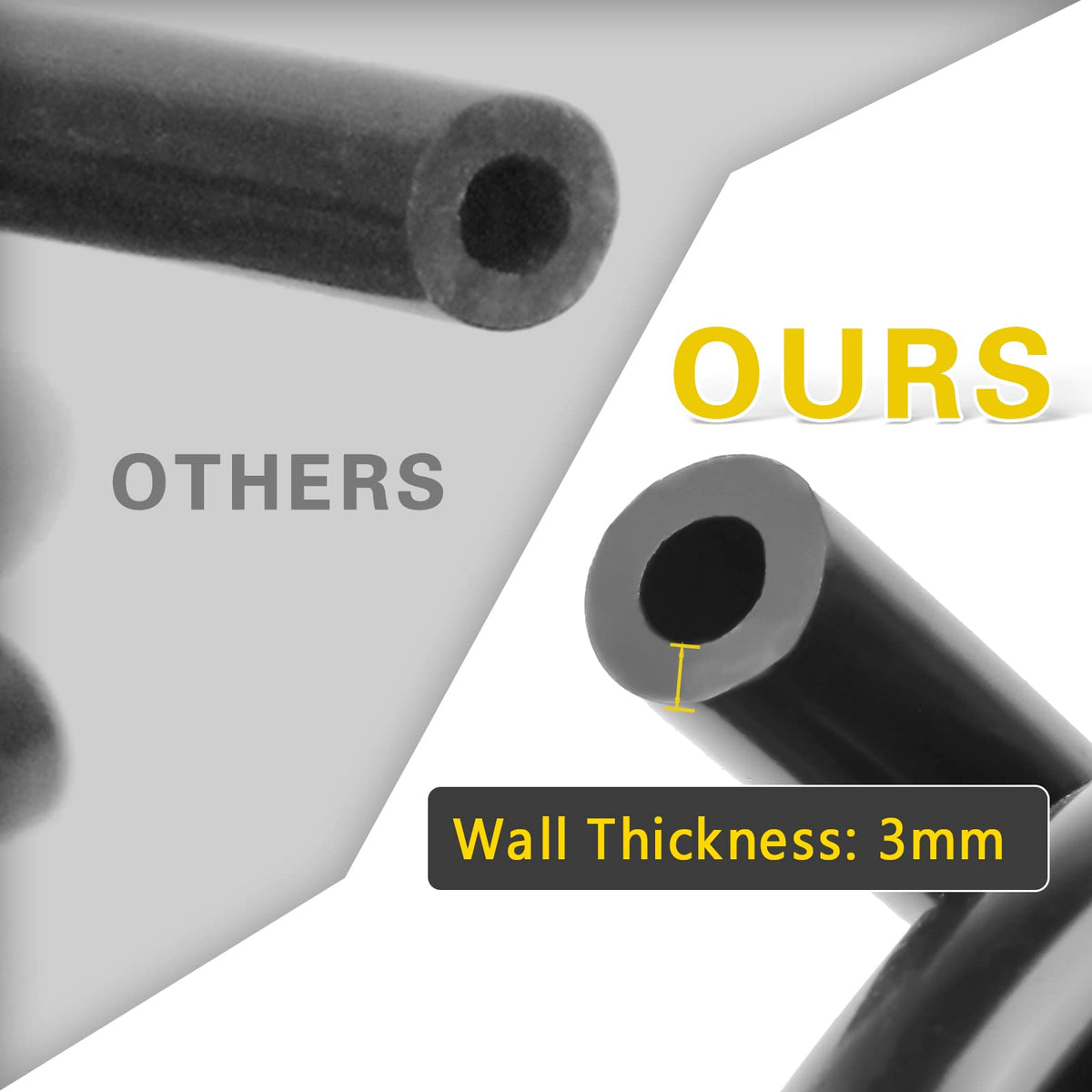 Shineyoo hose installed under car hood demonstrating heat resistance and neat routing