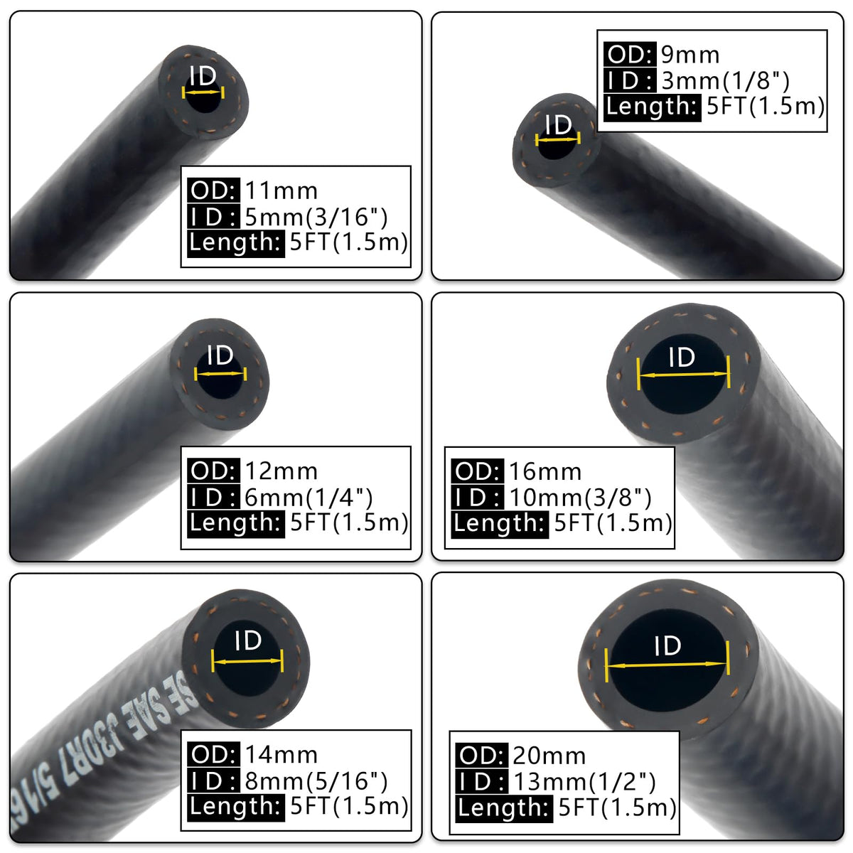 Shineyoo close-up of hose wall and braided reinforcement for durability