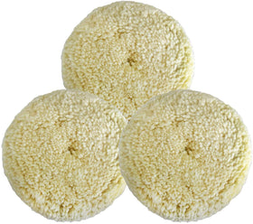 Shineyoo wool pad restoring boat gelcoat showing efficient compound removal and low lint