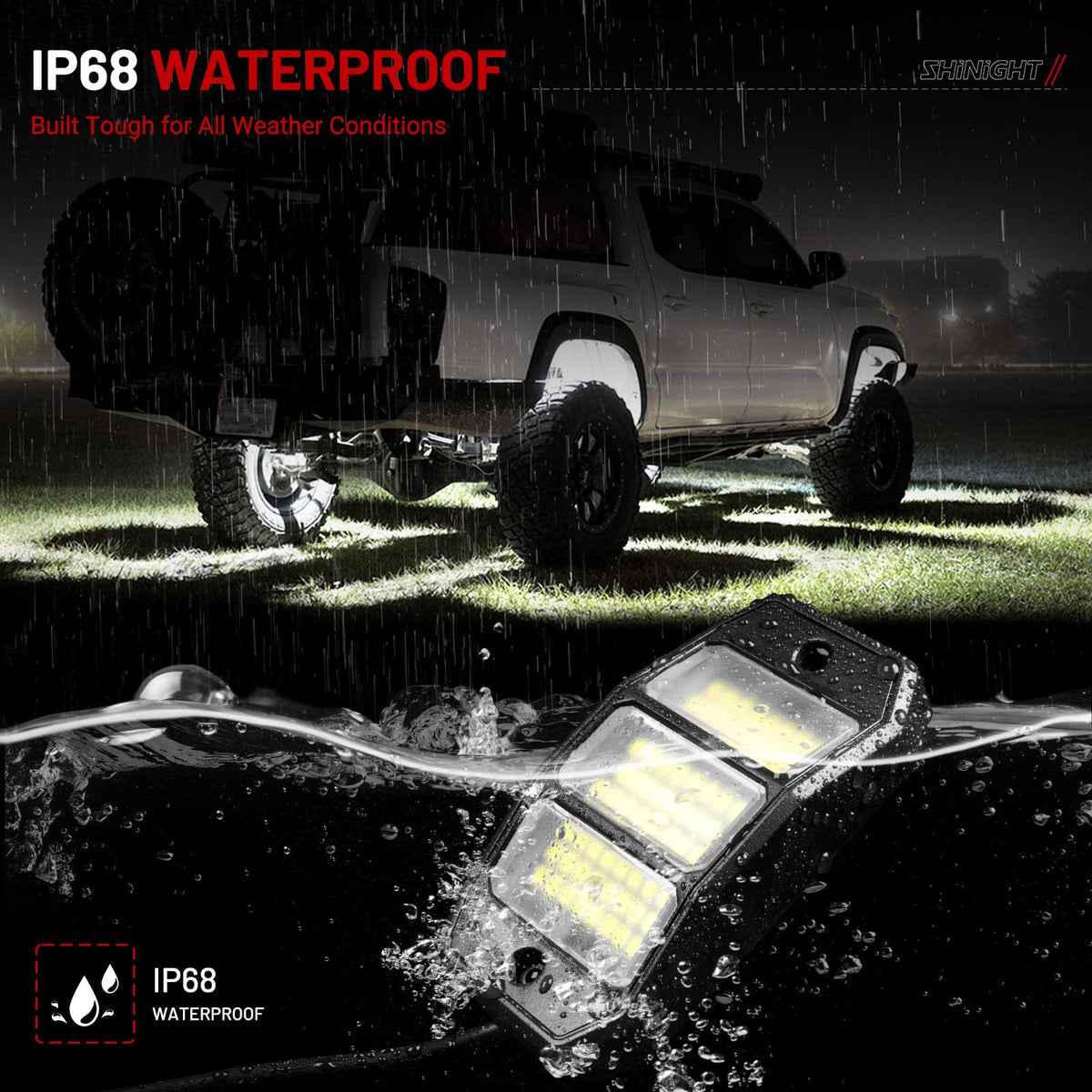 SHINIGHT die-cast aluminum housing close detail showing heat dissipation and durability benefit