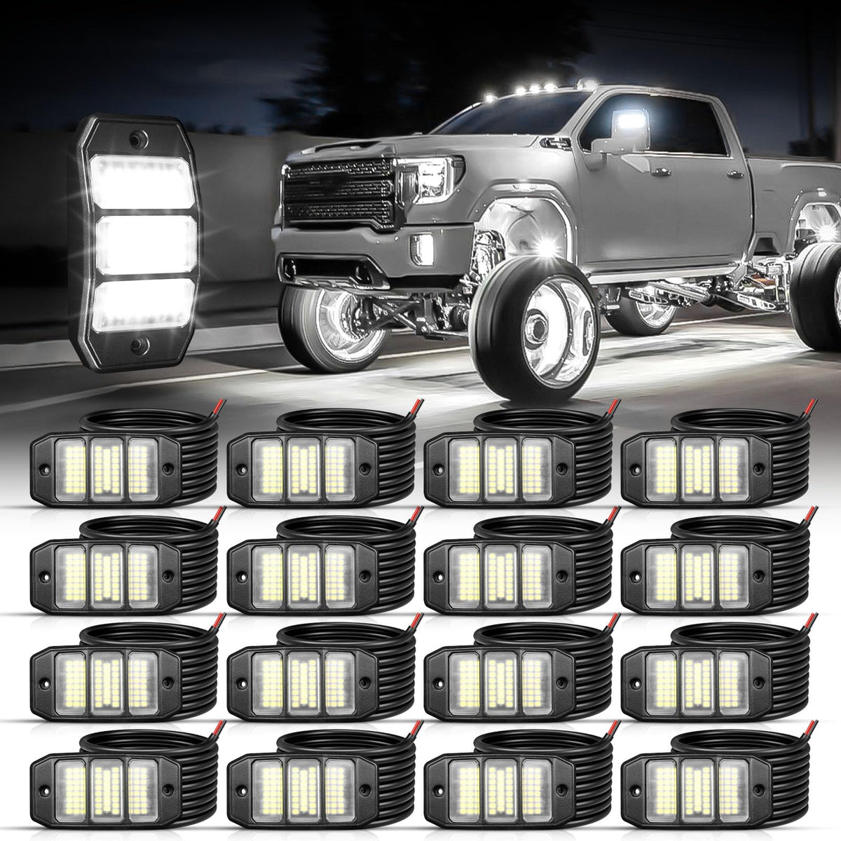 SHINIGHT front view of full 16-pod kit showing complete contents and quick install benefit