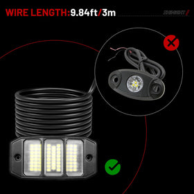 SHINIGHT wiring and hardware laid out showing long 9.84ft cables and install convenience benefit