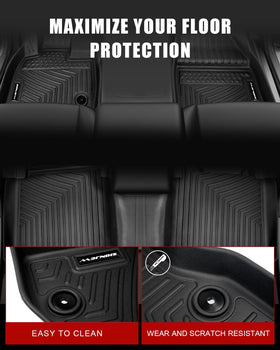 SHINJEW mats installed in Explorer demonstrating easy cleanup and protection