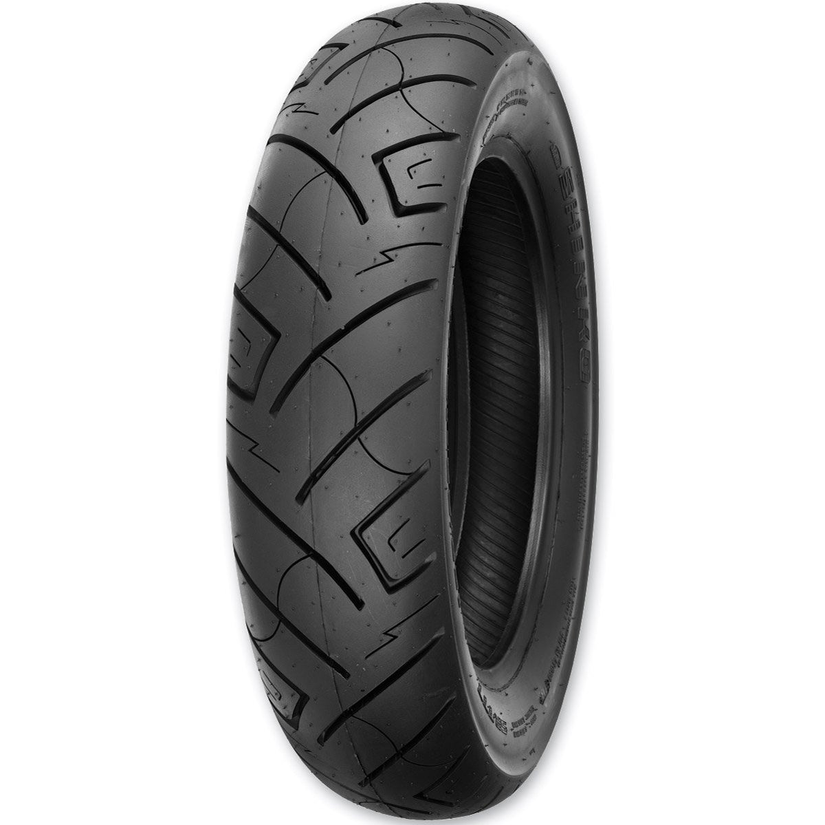 Shinko Motorcycle Tires close-up of tread pattern siping and grooves, enhances wet traction