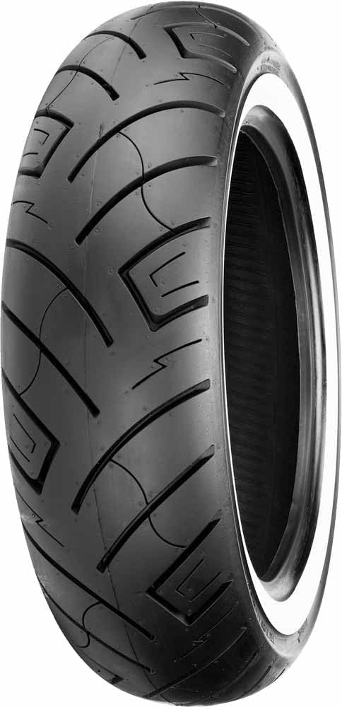 Shinko SR777 HD white wall rear tire front profile showing tread and classic look