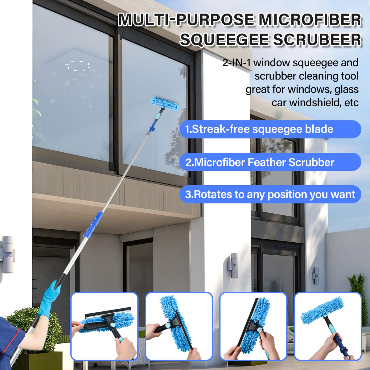 SHINMING pivot accessory demonstrating locked angle for gutter access
