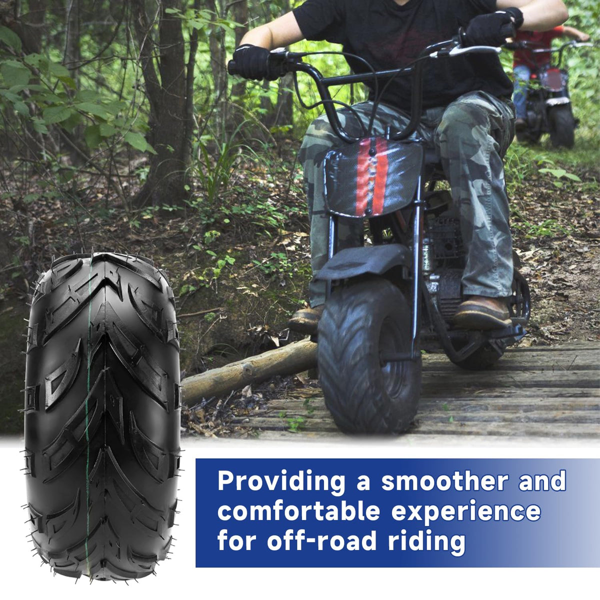 SHIQINHA packaged tire angled view showing condition and contents