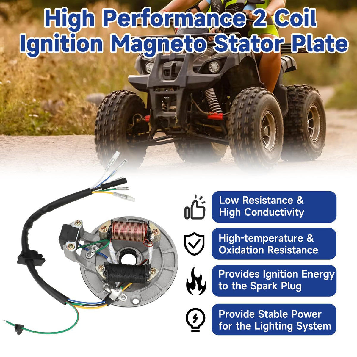 SHIQINHA heavy-duty flywheel puller tool with two end sizes for safe removal