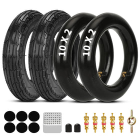 SHIQINHA front packaging showing tire and tube, clear fitment info and benefit