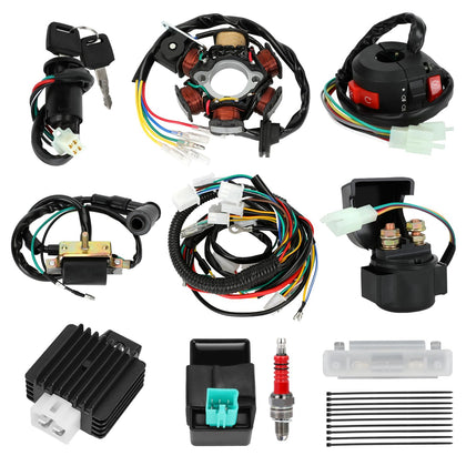 SHIQINHA complete harness front assembly showing labeled connectors for faster installation