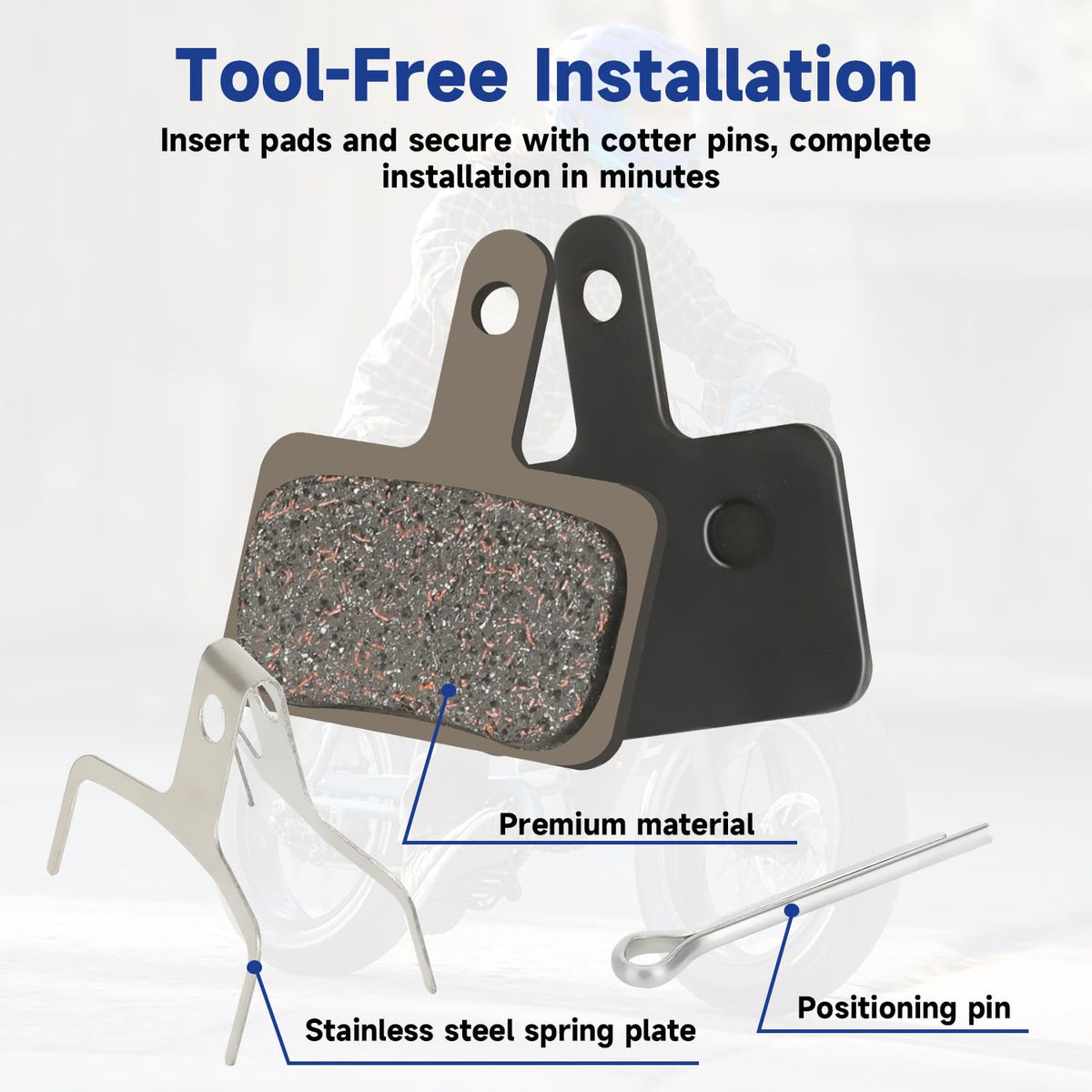 SHIQINHA cotter pins and installation kit highlighting tool-free fitment