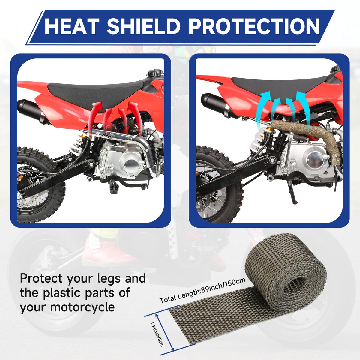 SHIQINHA installation on mini bike illustrating easy no-weld replacement
