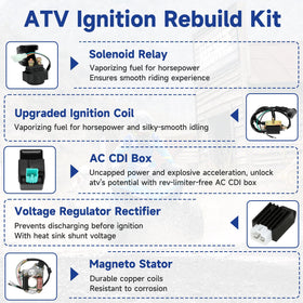 SHIQINHA carburetor installed on an ATV engine, benefit of direct-fit replacement for quick repair