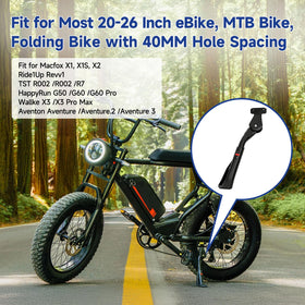SHIQINHA kickstand mounted on e-bike demonstrating secure parking benefit