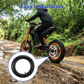 SHIQINHA installed on mini dirt bike in offroad setting for improved ride comfort