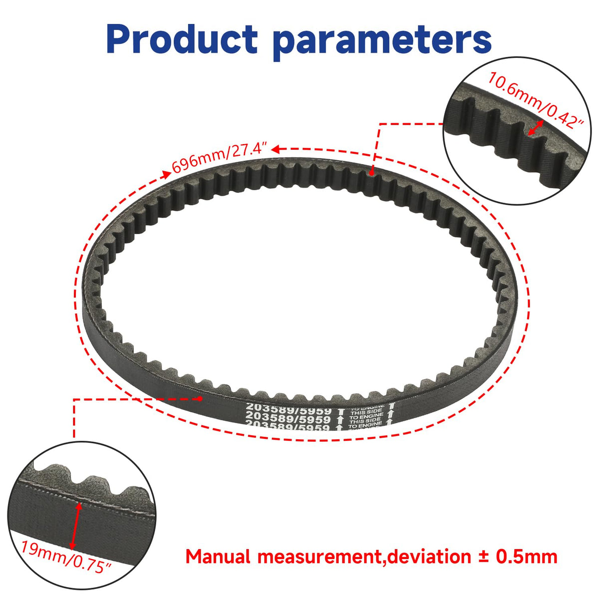 SHIQINHA belt on a workbench during a DIY repair, promoting quick replacement efficiency