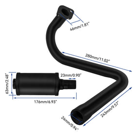 SHIQINHA muffler end cap and baffle closeup showcasing noise reduction design