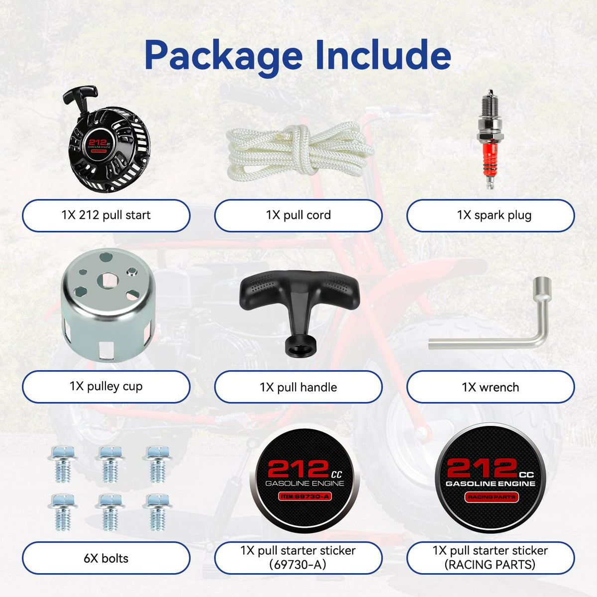 SHIQINHA packaging and included tools showing all parts provided for installation