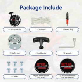 SHIQINHA packaging and included tools showing all parts provided for installation