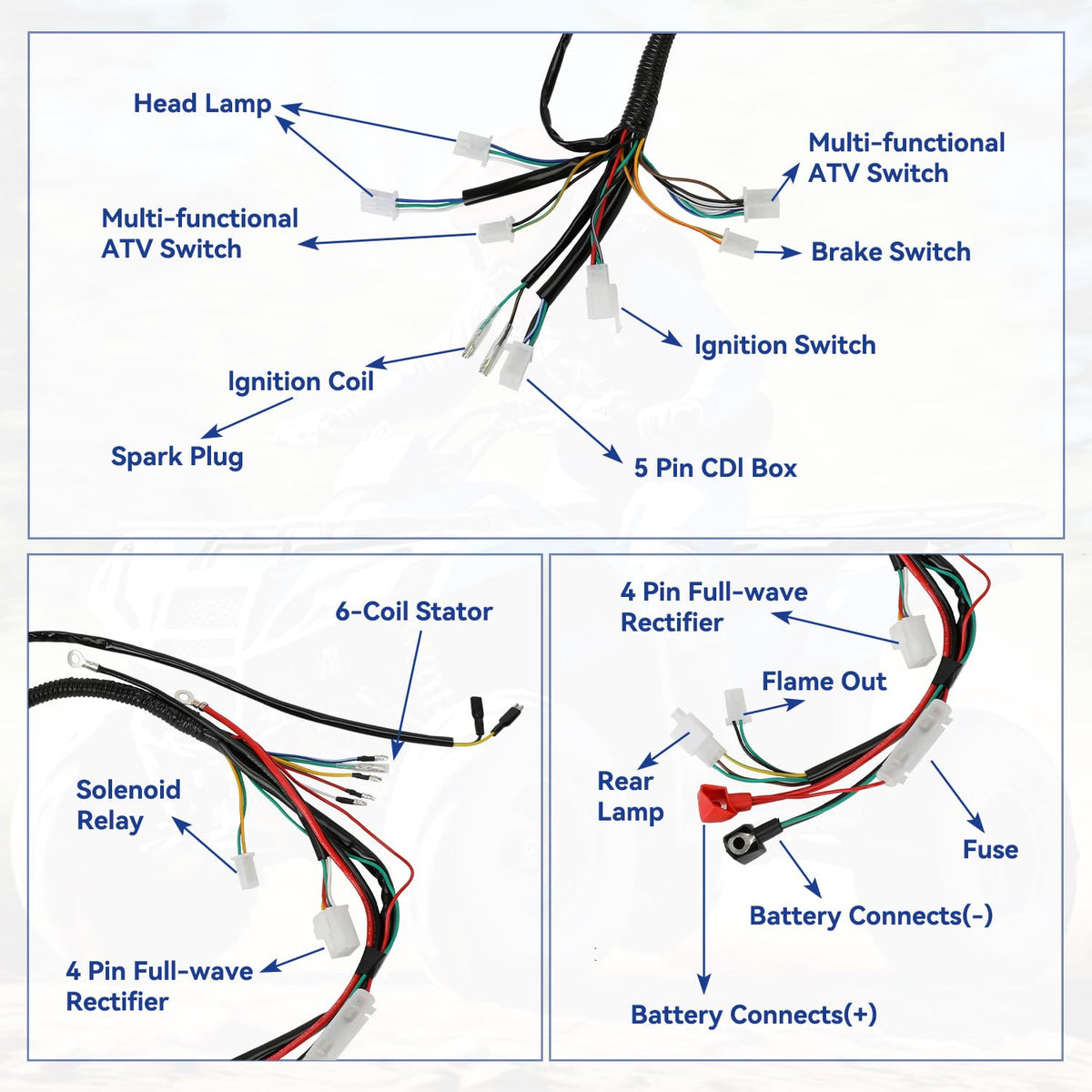 SHIQINHA starter solenoid and relay displayed to show robust starter control
