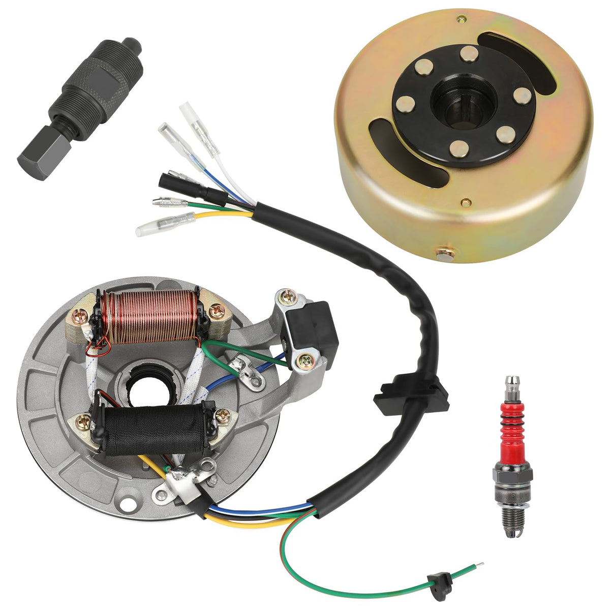 SHIQINHA stator front assembly showing mounting and coils for reliable ignition