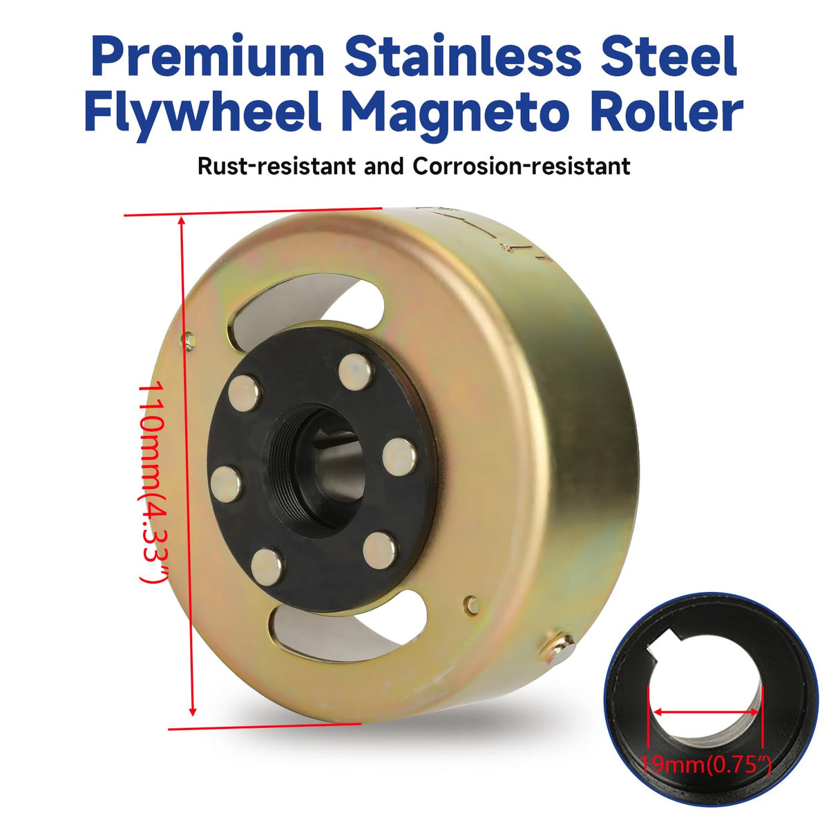 SHIQINHA stator installed in ATV engine showing ready-to-use ignition benefit