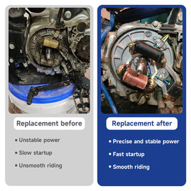 SHIQINHA kit packaging with stator and puller showing complete replacement set