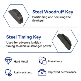 SHIQINHA timing key detail illustrating the 8° offset for improved ignition timing