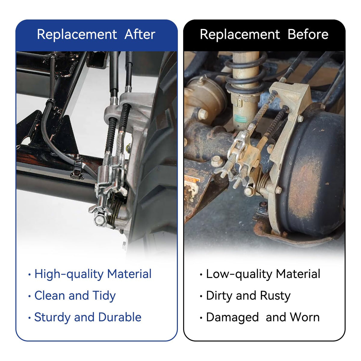 SHIQINHA installed on ATV rear view showing restored parking brake control benefit