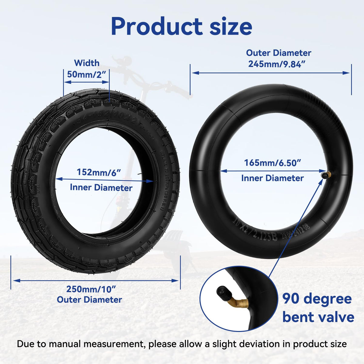 SHIQINHA inner tube side profile highlighting durable thickened rubber