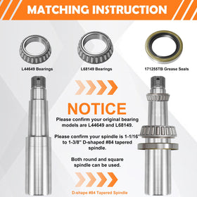 shliyitx 1.719 inch grease seal detail with measurement visible to confirm correct spindle fit