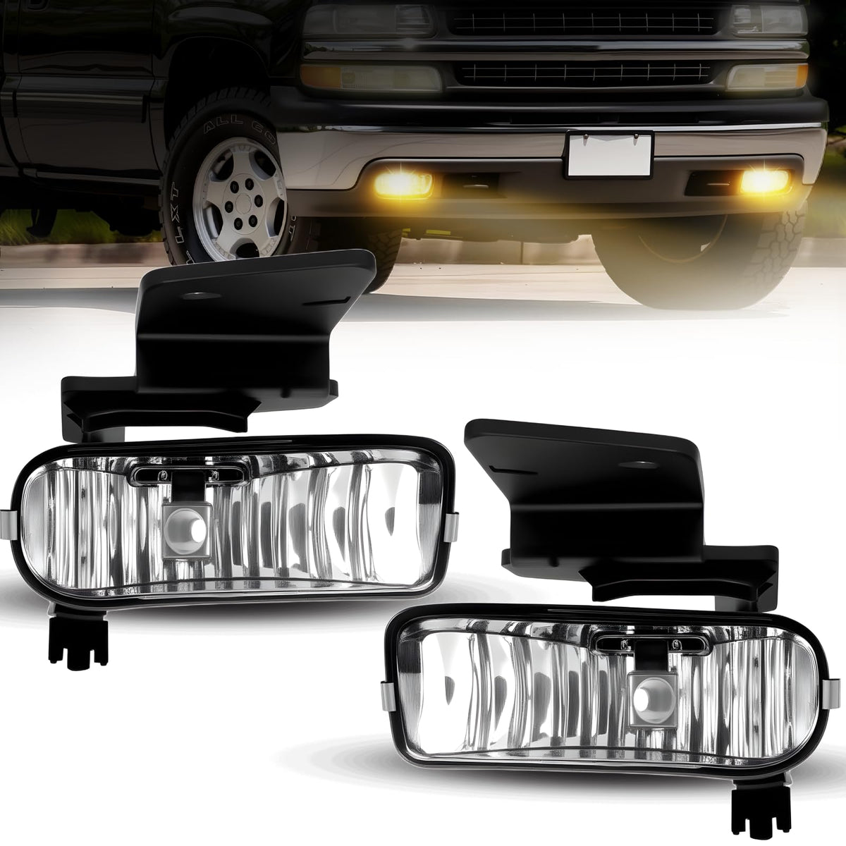 Shocklight fog lights front view showing complete left and right pair and fitment