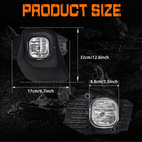 Shocklight size comparison beside ruler showing correct scale for fitment