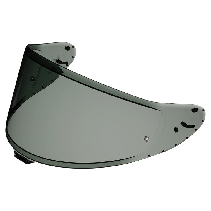 Shoei face shield front view provides UV protection and clear vision