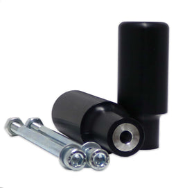Shogun Motorsports front view of frame sliders showing compact protection
