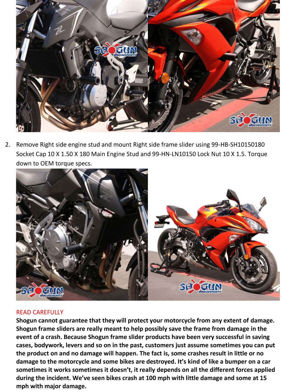 Shogun Motorsports packaging with made-in-usa label for quality assurance