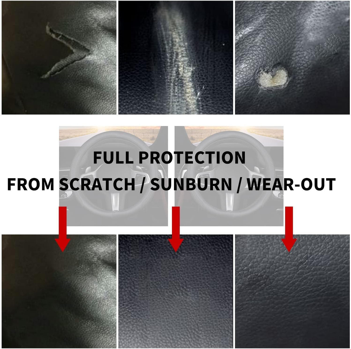 Sholer cover installed on flat-bottom wheel demonstrating secure fit and control