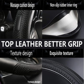 Sholer close-up leather texture highlighting durable material and comfortable touch