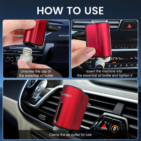 Shonoppy diffuser in car interior lifestyle showing freshening benefit while driving