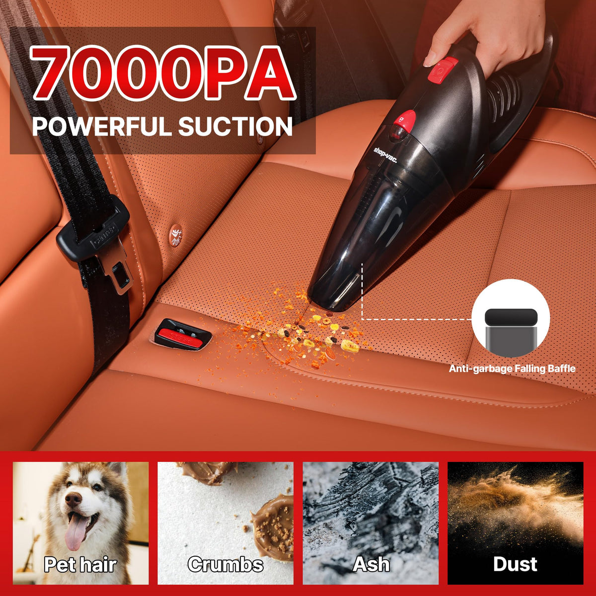 Shop-Vac close-up of HEPA filter highlighting washable filtration benefit