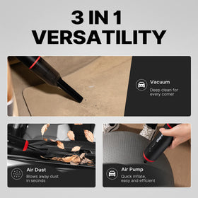 Shop-Vac cleaning a car console demonstrating portability and quick-clean benefit