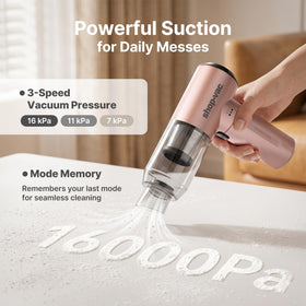 Shop-Vac S4 cleaning car seat crevice to remove crumbs and dust efficiently