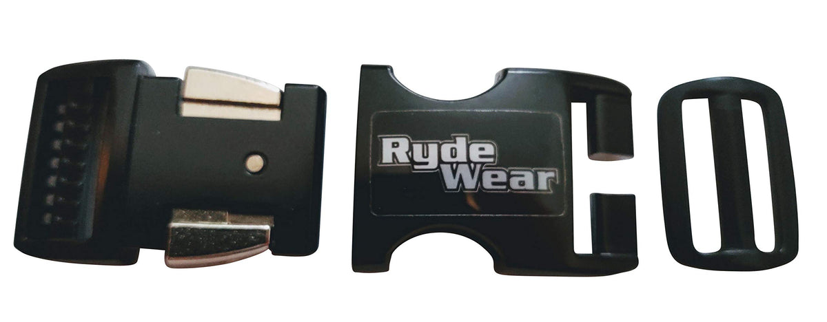Shubandit RydeWear close-up of metal mechanism highlighting robust construction and durability