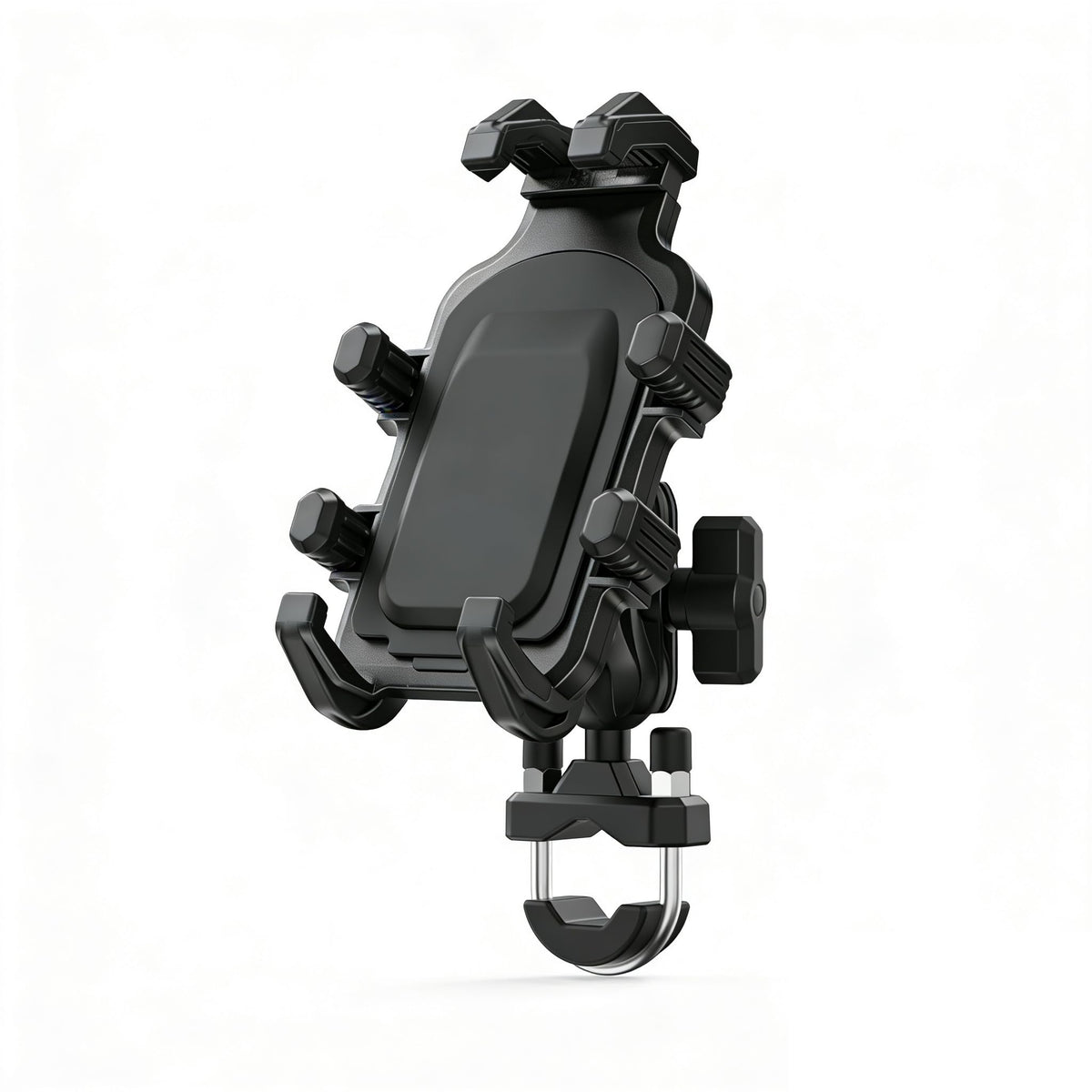 ShuoTurbo front view mounted on handlebar showing secure hold and durability